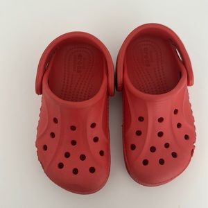 Toddler red crocs